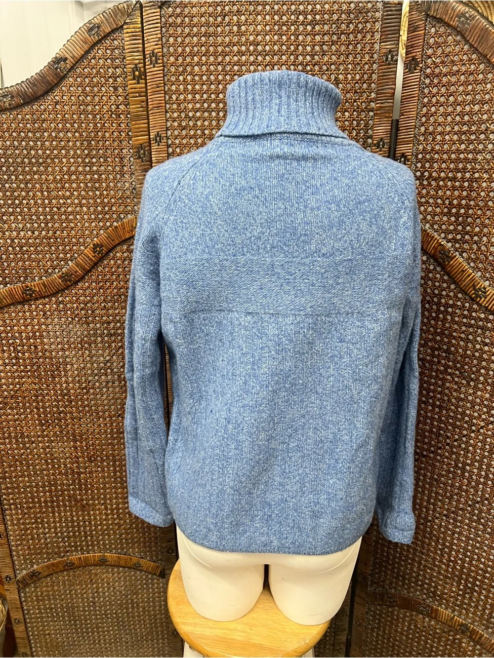 Ralph Lauren turtleneck wool sweater large blue
